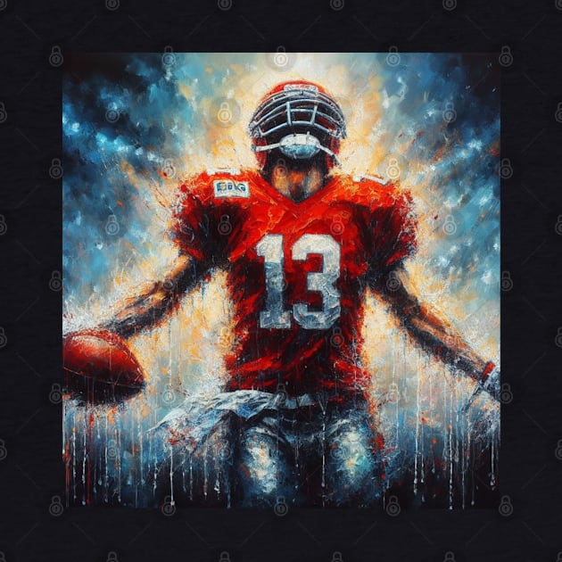 Brock Purdy 13 oil painting football by DarkWave